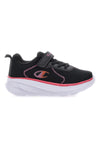 Champion – HRO JG PS – Niedrig geschnittene schwarze Mesh-Sneaker mit Klettverschluss