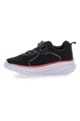 Scarpe Da Ginnastica Bambini – Corsa Traspiranti Leggere – Adesive – Tutto Nero – 34 EU