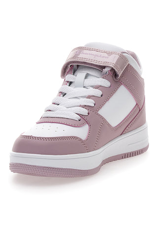 Champion – RD18 Mid G PS – Rosa-weiße, mittelhohe Sneakers mit Klettverschluss