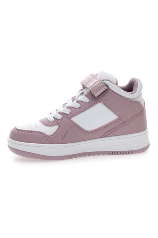 Champion – RD18 Mid G PS – Rosa-weiße, mittelhohe Sneakers mit Klettverschluss