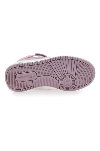 Champion – RD18 Mid G PS – Rosa-weiße, mittelhohe Sneakers mit Klettverschluss