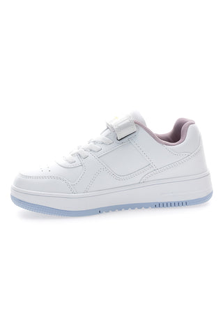 Sneakers bianche con logo laterale e suola azzurra Champion RD18 Low G PS