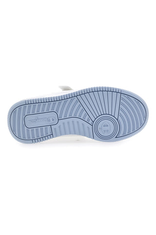 Sneakers bianche con logo laterale e suola azzurra Champion RD18 Low G PS