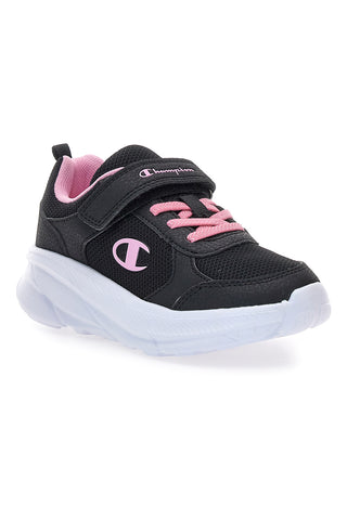 Sneakers nere con suola chunky e dettagli rosa Champion HRO G PS Low Cut Shoe