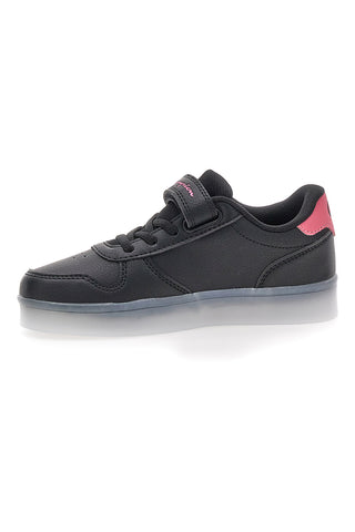 Champion GLW G PS Schwarze Sneakers mit Lichtern und rosa Details