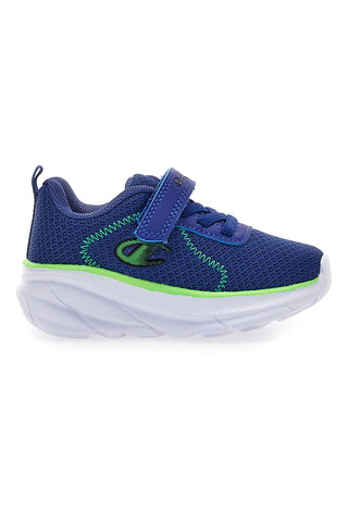 Sneakers blu con rete e strappo Champion HRO J B TD Low Cut