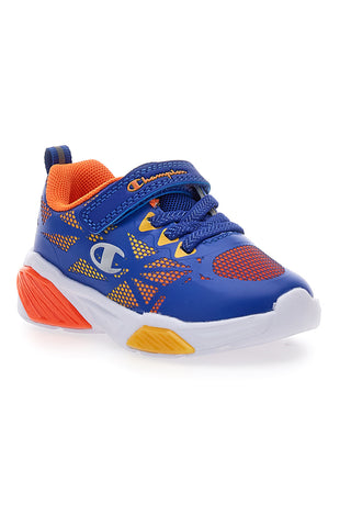 Champion Wave Tri B TD Mehrfarbige blaue Sneakers mit Klettverschluss