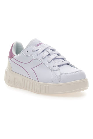 Sneakers bianche con dettagli rosa suola alta Diadora Game Step Tutu PS