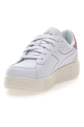 Sneakers bianche con dettagli rosa suola alta Diadora Game Step Tutu PS