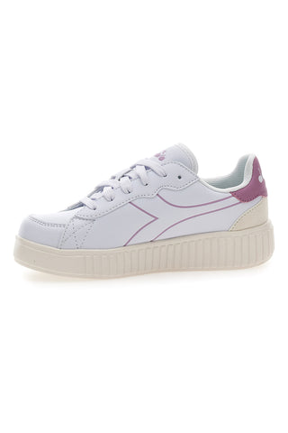 Sneakers bianche con dettagli rosa suola alta Diadora Game Step Tutu PS