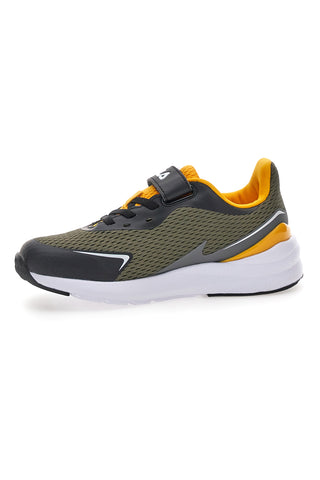 Sneakers verdi con dettagli gialli e strap Fila FFK0076