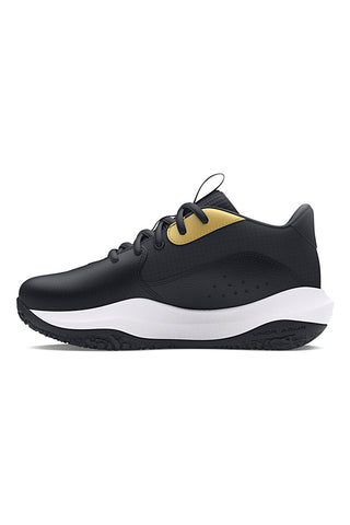 Under Armour PS Lockdown 7 Schwarze Basketball-Sneaker mit goldenen Details