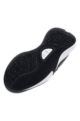 Under Armour PS Lockdown 7 Schwarze Basketball-Sneaker mit goldenen Details