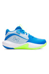 Scarpe da basket blu con dettagli lime Under Armour PS Lockdown 7