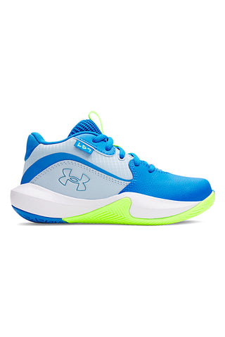 Under Armour PS Lockdown 7 Basketballschuhe in Blau mit limettengrünen Details