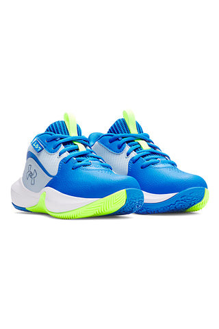 Scarpe da basket blu con dettagli lime Under Armour PS Lockdown 7