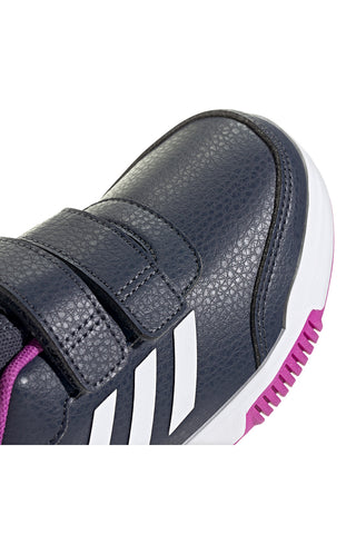 Adidas Tensaur Sport 2.0 CF K marineblaue Sneakers mit fuchsiafarbenen Details und Klettverschluss