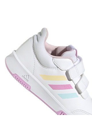 Scarpe bianche con dettagli pastello e chiusura a strappo Adidas Tensaur Sport 2 CF K