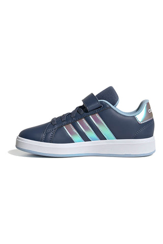 Sneakers blu con dettagli iridescenti Adidas Grand Court 2.0 EL C