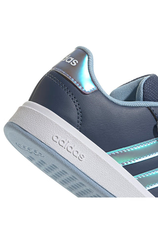 Sneakers blu con dettagli iridescenti Adidas Grand Court 2.0 EL C