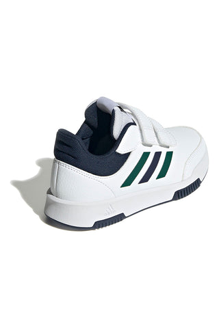 Sneakers bianche con dettagli blu e verdi chiusura a strappo Adidas Tensaur Sport 2.0 CF K