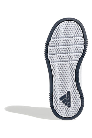 Adidas Tensaur Sport 2.0 CF K weiße Sneakers mit blauen und grünen Details und Klettverschluss