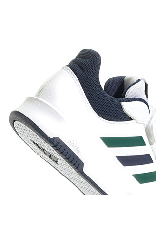 Sneakers bianche con dettagli blu e verdi chiusura a strappo Adidas Tensaur Sport 2.0 CF K