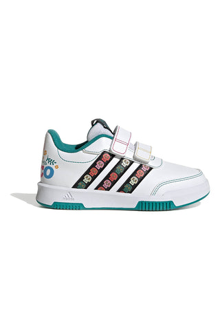Sneakers bianche con dettagli colorati chiusura a strappo Adidas Tensaur Coco CF K