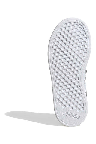 Adidas Grand Court 2 EL C schwarze Schuhe mit weißen Streifen und Klettverschluss