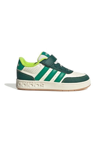 Sneakers bianche e verdi con chiusura a strappo Adidas Breakbase C