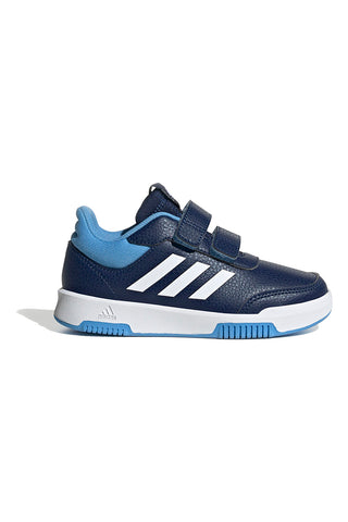 Adidas Tensaur Sport 2.0 CF K blaue Sneakers mit weißen Streifen und Klettverschluss