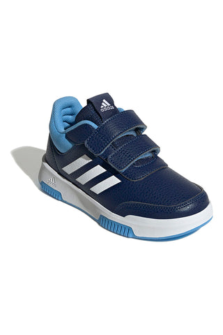 Sneakers blu con strisce bianche chiusura a strappo Adidas Tensaur Sport 2.0 CF K