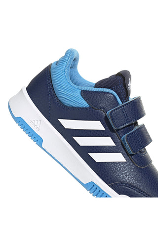 Adidas Tensaur Sport 2.0 CF K blaue Sneakers mit weißen Streifen und Klettverschluss