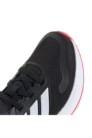 Adidas Runfalcon 5 EL C schwarze Sneakers mit roter Sohle und Klettverschluss