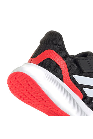 Adidas Runfalcon 5 EL C schwarze Sneakers mit roter Sohle und Klettverschluss