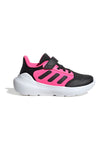 Scarpe ginnastica nere e fucsia con chiusura a strappo Adidas Tensaur Run 3.0 EL C