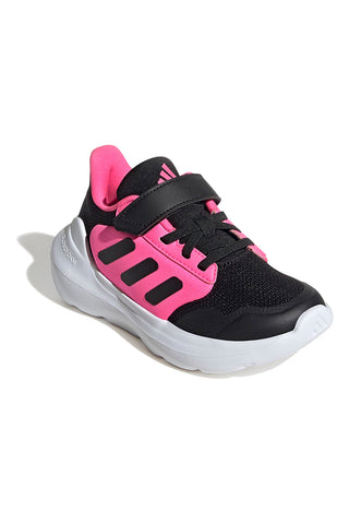 Scarpe ginnastica nere e fucsia con chiusura a strappo Adidas Tensaur Run 3.0 EL C