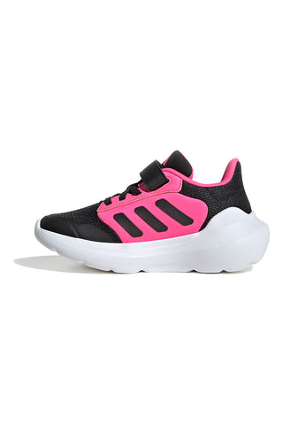 Scarpe ginnastica nere e fucsia con chiusura a strappo Adidas Tensaur Run 3.0 EL C