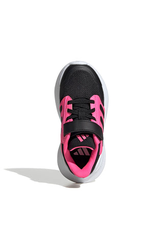 Scarpe ginnastica nere e fucsia con chiusura a strappo Adidas Tensaur Run 3.0 EL C