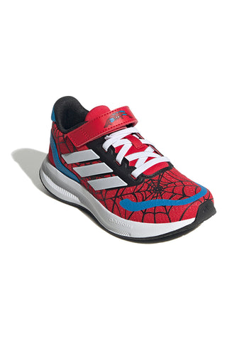 Adidas Runfalcon Spiderman EL C Rote Laufschuhe mit Spider-Man-Grafik und Klettverschluss