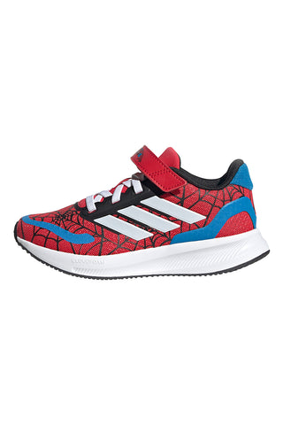Adidas Runfalcon Spiderman EL C Rote Laufschuhe mit Spider-Man-Grafik und Klettverschluss
