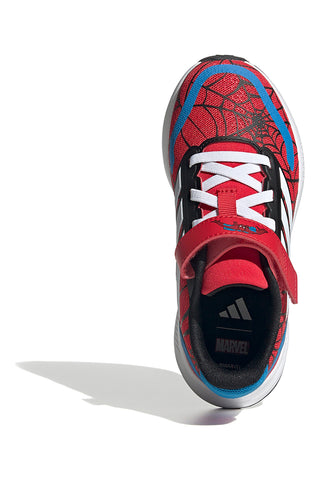 Adidas Runfalcon Spiderman EL C Rote Laufschuhe mit Spider-Man-Grafik und Klettverschluss