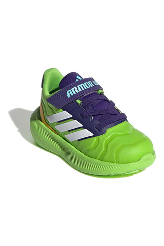Scarpe da running verdi Iron Hulk con suola Cloudfoam Adidas Runfalcon 5 EL I