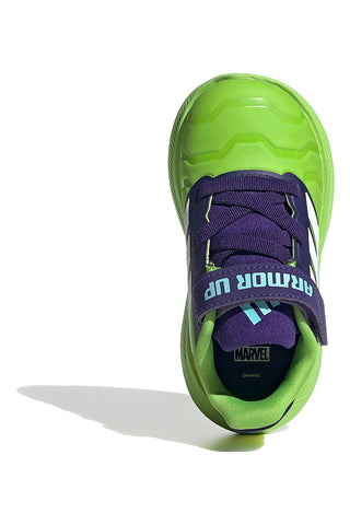Scarpe da running verdi Iron Hulk con suola Cloudfoam Adidas Runfalcon 5 EL I