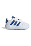 Scarpe bianche con dettagli blu e suola Cloudfoam Adidas Grand Court 2.0 CF I
