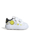 Adidas Advantage Smiley CF I Weiße Sneaker mit Smiley-Motiv und Doppelriemen