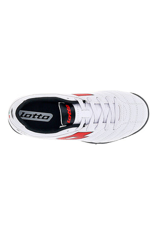 Lotto STADIO 705 TF JR weiße Fußballschuhe mit schwarzer Sohle
