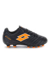 Lotto STADIO 705 FG JR Schwarze Fußballschuhe mit orangefarbenen Stollen