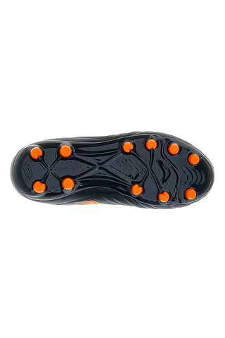 Scarpe calcio nere con tacchetti arancioni Lotto STADIO 705 FG JR