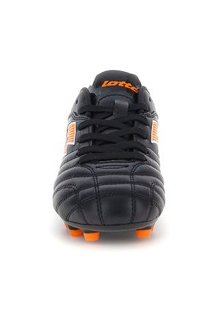 Scarpe calcio nere con tacchetti arancioni Lotto STADIO 705 FG JR